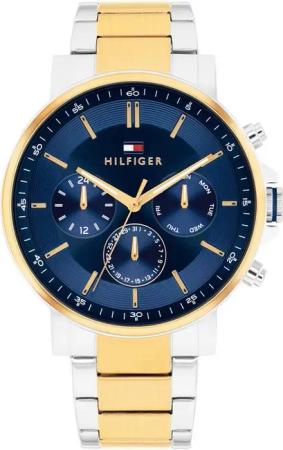 Tommy Hilfiger Multifunktionsuhr TYSON 1710710, Quarzuhr, Armbanduhr, Herrenuhr, Edelstahlarmband, analog, Tag