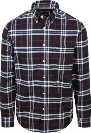 Tommy Hilfiger Oxford Hemd Karos Navy - Größe L