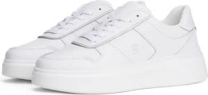 Tommy Hilfiger Plateausneaker "PATENT PLATFORM SNEAKER", Freizeitschuh, Halbschuh, Schnürschuh mit Ziernähten