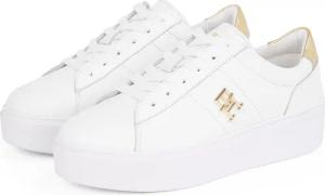 Tommy Hilfiger Plateausneaker "PLATFORM COURT SNEAKER METALLICS", Freizeitschuh, Halbschuh, Schnürschuh mit TH-Logo