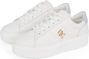 Tommy Hilfiger PLATFORM COURT SNEAKER Plateausneaker, Freizeitschuh, Halbschuh, Schnürschuh mit TH-Schmuckelement