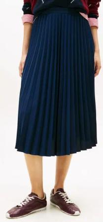 Tommy Hilfiger Plisseerock FLUID PLEATED PULL ON MIDI SKIRT