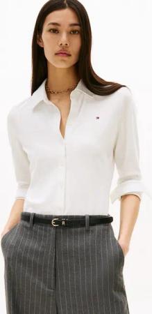 Tommy Hilfiger Poloshirt 1985 SLIM PIQUE BTN DOWN LS mit Polokragen und Label Baumwollmischung, slim fit