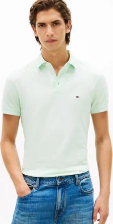 Tommy Hilfiger Poloshirt 1985 SLIM POLO mit Stickerei und Piqué-Qualität unifarben, casual, slim fit, Baumwollmix, Polokragen