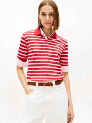 Tommy Hilfiger Poloshirt "TH SCRIPT LYOCELL ZIP SS POLO"
