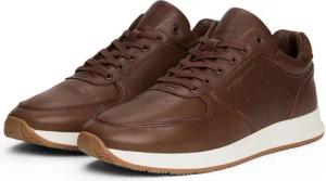 Tommy Hilfiger PREMIUM LEATHER HYBRID Sneaker, Freizeitschuh, Halbschuh, Schnürer mit weicher Schaftrand-Posterung