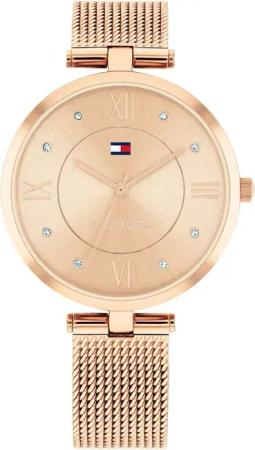 Tommy Hilfiger Quarzuhr ELLA 1782712, Armbanduhr, Damenuhr, Glaskristalle, analog, Edelstahlarmband