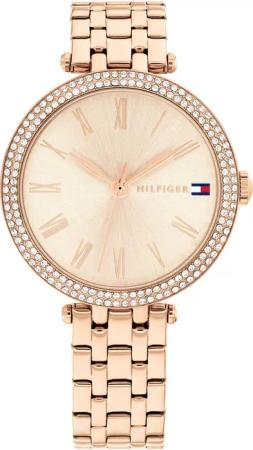 Tommy Hilfiger Quarzuhr NATALIE 1782721, Armbanduhr, Damenuhr, Glaskristalle, Edelstahlarmband
