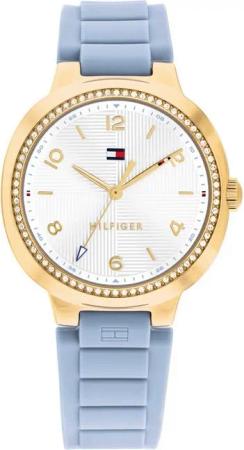Tommy Hilfiger Quarzuhr SAVANNAH 1782897, Armbanduhr, Damenuhr, Silikonarmband, analog, Glassteine