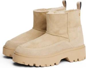 Tommy Hilfiger REAL SHEARLING PULLON SNOWBOOT Winterboots Plateau, Schlupfboots mit abgesteppter Ziernaht