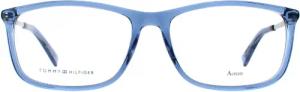 Tommy Hilfiger Rechteckige Unisex-Brille Transparent Blau
