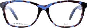 Tommy Hilfiger Rectangle Womens Blue Tortoise Brille