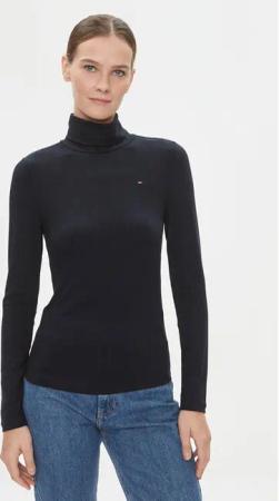 Tommy Hilfiger Rollkragenpullover 5x2 WW0WW39826 Dunkelblau Slim Fit