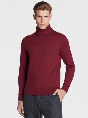 Tommy Hilfiger Rollkragenpullover Pima MW0MW28048 Dunkelrot Regular Fit