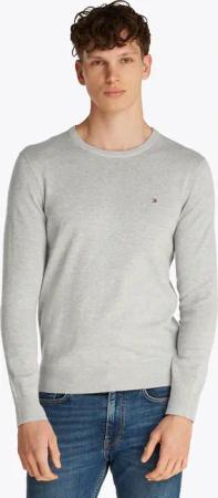 Tommy Hilfiger Rundhalspullover "ESSENTIAL COTTON CREW NECK" 100% Baumwolle Crewneck Regular Fit Premium Mode