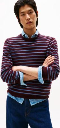 Tommy Hilfiger Rundhalspullover ESSENTIAL COTTON CREW NECK 100% Baumwolle Crewneck Regular Fit Premium Mode