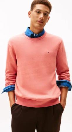 Tommy Hilfiger Rundhalspullover ESSENTIAL COTTON Crewneck Regular Fit Premium Mode