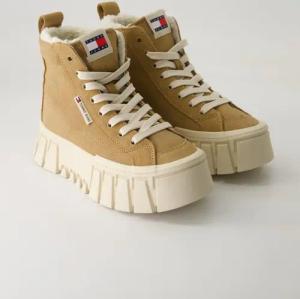 Tommy Hilfiger Schuhe - En0En02894Tjw Veloursleder (Beige, Gr. 36)