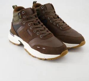 Tommy Hilfiger Schuhe - M Runner Cordura HI LTH Mix Leder und Textil (Braun, Gr. 43)