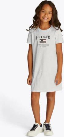 Tommy Hilfiger Shirtkleid HILFIGER SEQUINS FLAG TEE DRESS mit Pailetten, mit Logo-Flag