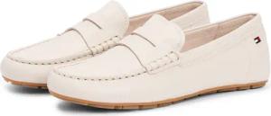 Tommy Hilfiger Slipper "FLAG LEATHER DRIVER LOAFER" Halbschuh, Schlupfschuh mit modischer Ziersteppung