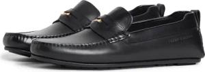 Tommy Hilfiger Slipper "HILFIGER COIN LTH DRIVER" Flats, Schlupfschuh, Loafer mit Zierriegel und Penny