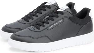 Tommy Hilfiger Sneaker "BASKET CORE LITE LTH" Freizeitschuh, Halbschuh, Schnürschuh mit Logo an der Schuhzuge