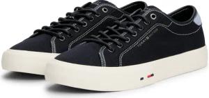 Tommy Hilfiger Sneaker "TH HI VULC STREET CANVAS", Freizeitschuh, Halbschuh, Schnürschuh mit Logoflag im Plateau