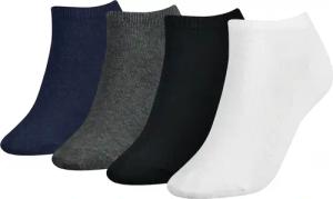 Tommy Hilfiger Sneakersocken "TH WOMEN 4P SNEAKER ECOM" Packung, 4 Paar, 4 Stk. tlg. mit Logostickerei