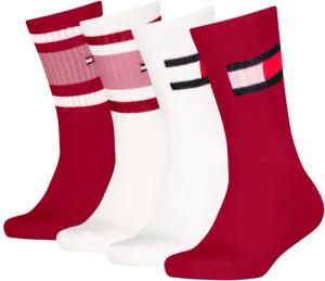 Tommy Hilfiger Socken TH KIDS SOCK 4P FLAG & SPORT STRIPE ECOM (4 Paar) mit verstärkten Fersenbereichen