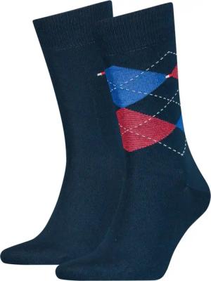 Tommy Hilfiger Socken TH MEN SOCK CHECK 2P (2-Paar, 2 Paar) mit klassischem Argyle-Design