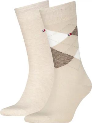 Tommy Hilfiger Socken "TH MEN SOCK CHECK 2P" 2 Paar, 2 Paar tlg. mit klassischem Argyle-Design