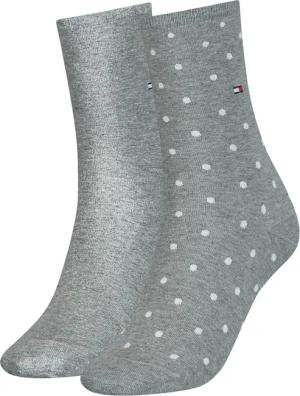 Tommy Hilfiger Socken "TH WOMEN SOCK DOT 2P" 2 Paar, 2 Paar tlg. mit feinem Rippenbündchen und Logostickerei
