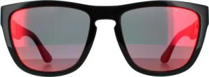 Tommy Hilfiger Square Mens Black Red Mirror Sonnenbrille