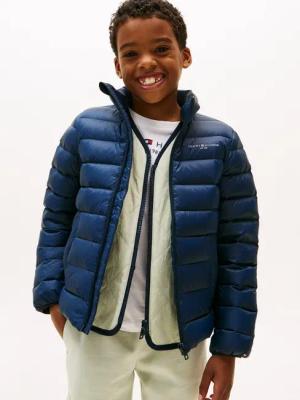 Tommy Hilfiger Steppjacke ESSENTIAL LIGHT DOWN JACKET für Kinder bis 16 Jahre, Logodruck auf der Brust
