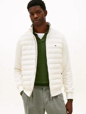 Tommy Hilfiger Steppjacke MIX MEDIA mit Stehkragen unifarben, casual, regular fit, Baumwollmix