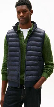 Tommy Hilfiger Steppweste "MIX MEDIA" Stehkragen, 2-Wege-Reißverschluss