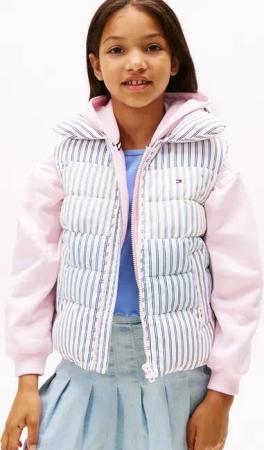 Tommy Hilfiger Steppweste MIX STRIPE VEST für Kinder bis 16 Jahre, cooles Streifen-Design