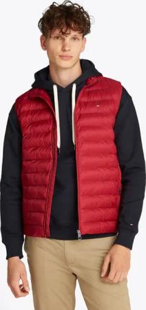 Tommy Hilfiger Steppweste "PACKABLE RECYCLED VEST" mit Logostickerei