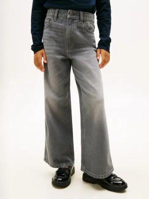 Tommy Hilfiger Straight-Jeans MABEL WIDE LEG GREY JEANS Regular fit, für Kinder bis 16 Jahre