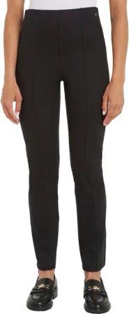Tommy Hilfiger Strickhose SLIM ELEVATED KNITTED PANT mit Metall-Markenlabel