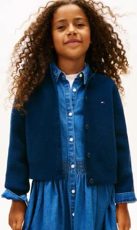 Tommy Hilfiger Strickjacke "CHENILLE CARDIGAN" Regular fit, für Kinder bis 16 Jahre