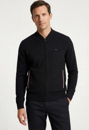 Tommy Hilfiger Strickjacke RWB TEXTURED ZIP THROUGH BOMBER