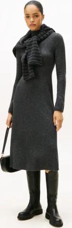 Tommy Hilfiger Strickkleid "SOFT WOOL LS MOCK-NK SWT DRESS" aus reiner Wolle