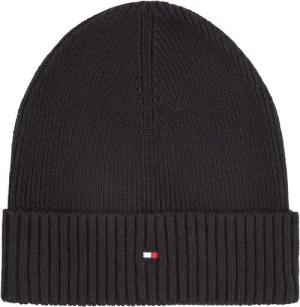 Tommy Hilfiger Strickmütze TH FLAG PIMA COTTON BEANIE Beanie mit Logostickerei, mit Kaschmiranteil Unisex