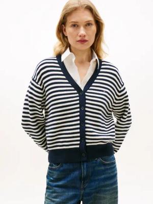 Tommy Hilfiger Strickpullover "CO CARDI LS CARDI" mit Knopfleiste