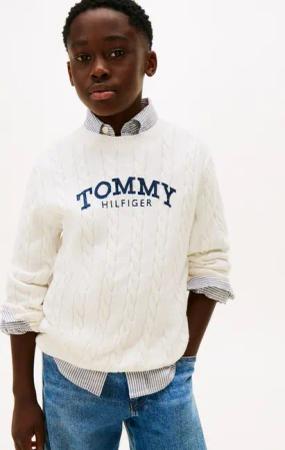 Tommy Hilfiger Strickpullover Regular fit, für Kinder bis 16 Jahre, Druck