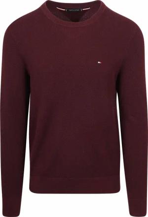 Tommy Hilfiger Structure Pullover Bordeaux - Größe M
