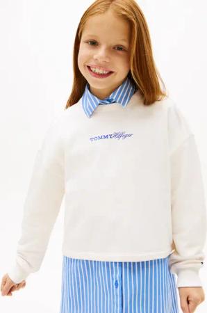 Tommy Hilfiger Sweatshirt "GLITTER TOMMY CREW", Kinder bis 16 Jahre, regular fit