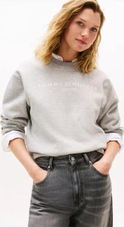 Tommy Hilfiger Sweatshirt MDRN REG CORP LOGO C-NK SWTSHRT mit Logoschriftzug